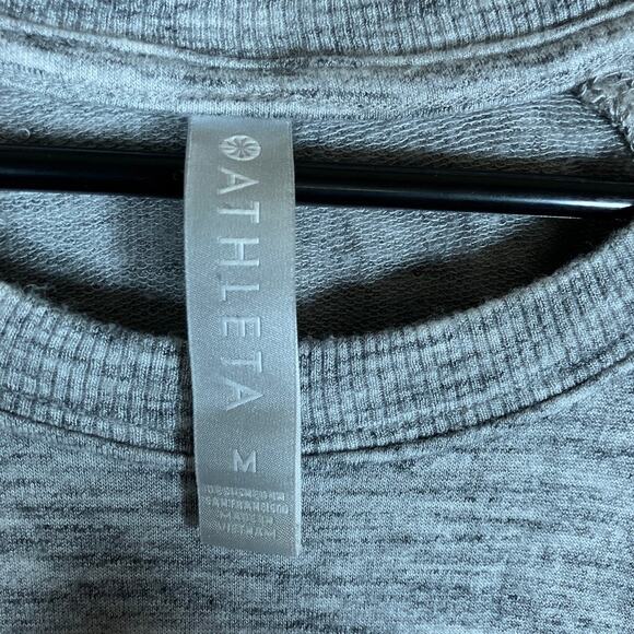 Athleta Womens Sweatshirt Gray Mindset Pullover Modal Blend Stretch Medium - Picture 6 of 12